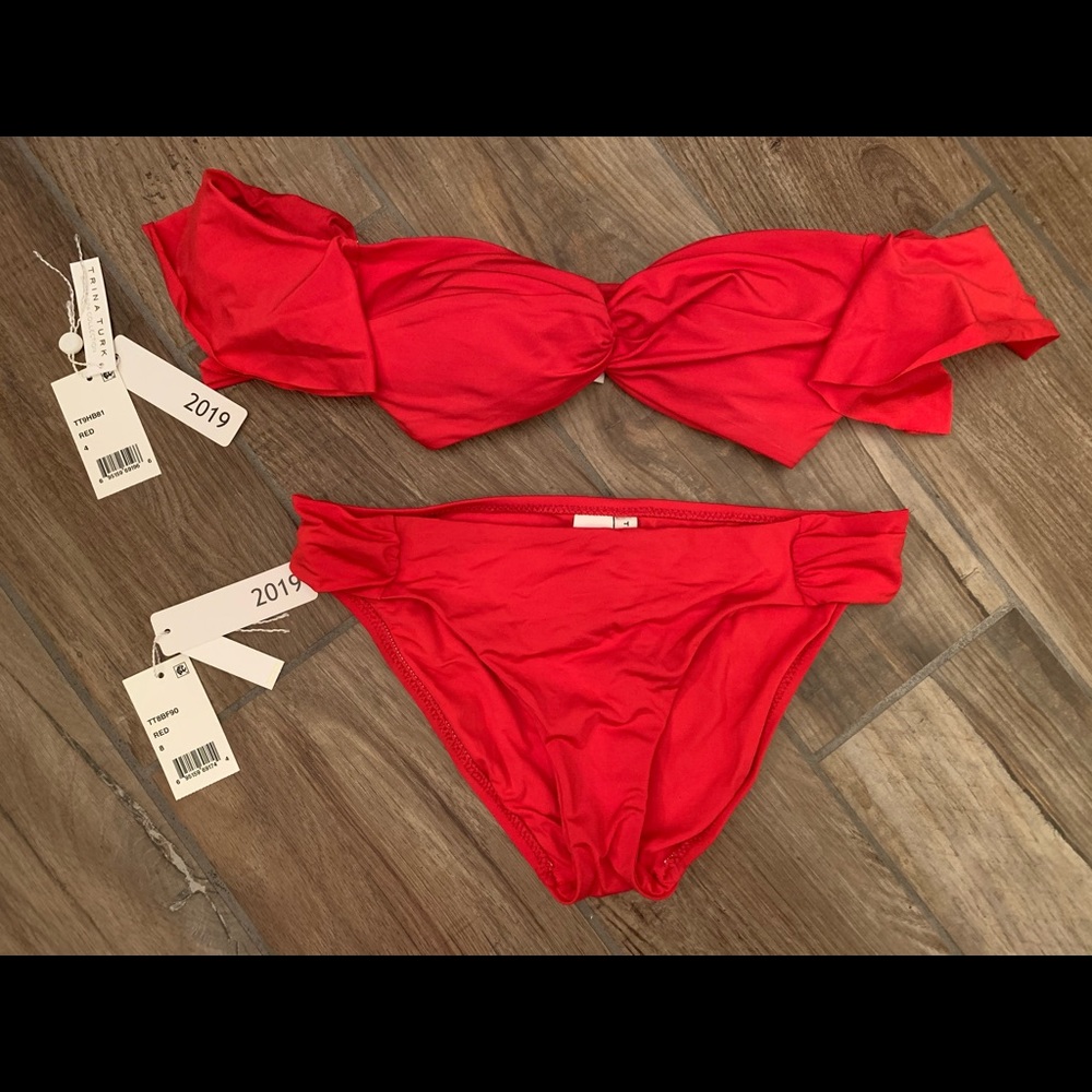 New RED Trina Turk bikini 4/8